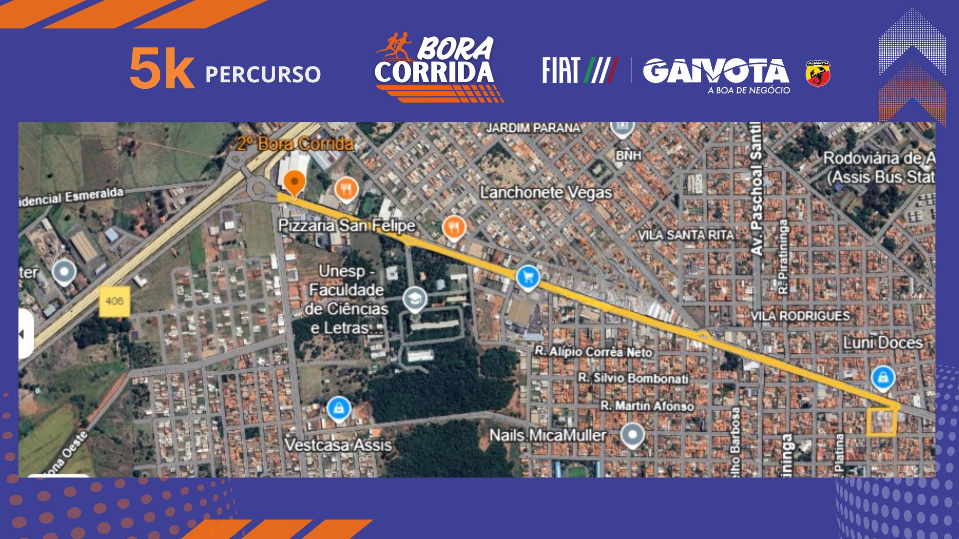 2° SUPER 5K CORRIDA 3K CAMINHADA E CORRIDA KIDS - Mapa