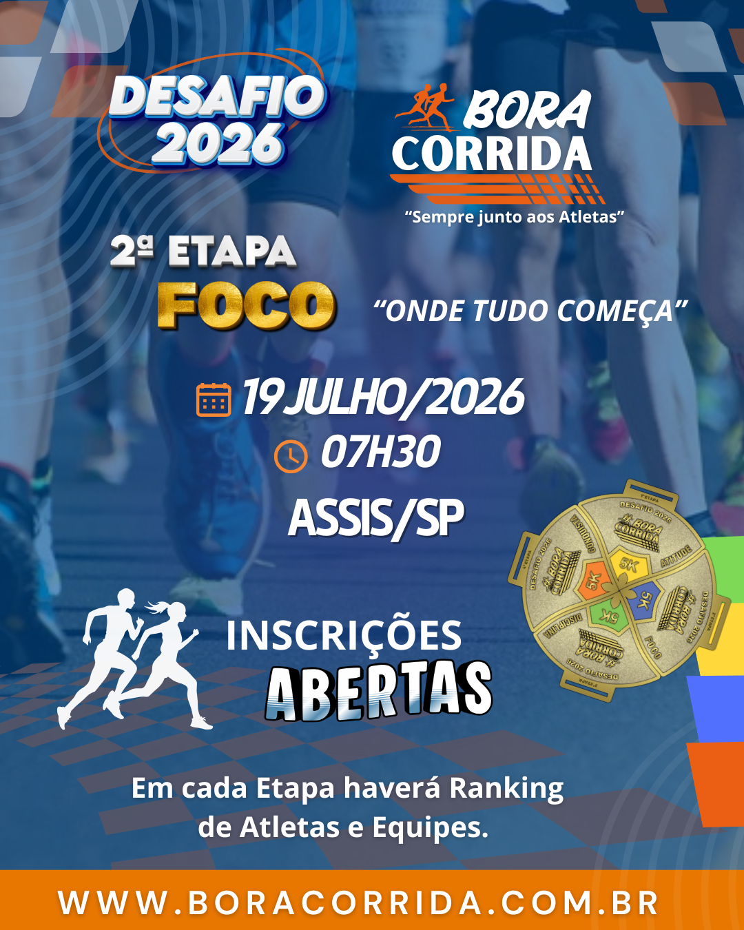 DESAFIO 2026 BORA CORRIDA - 2ª ETAPA FOCO