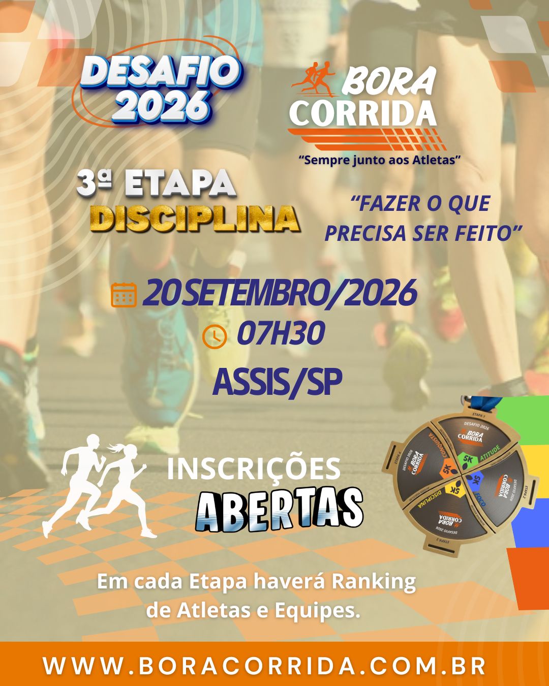 DESAFIO 2026 BORA CORRIDA - 3ª ETAPA DISCIPLINA