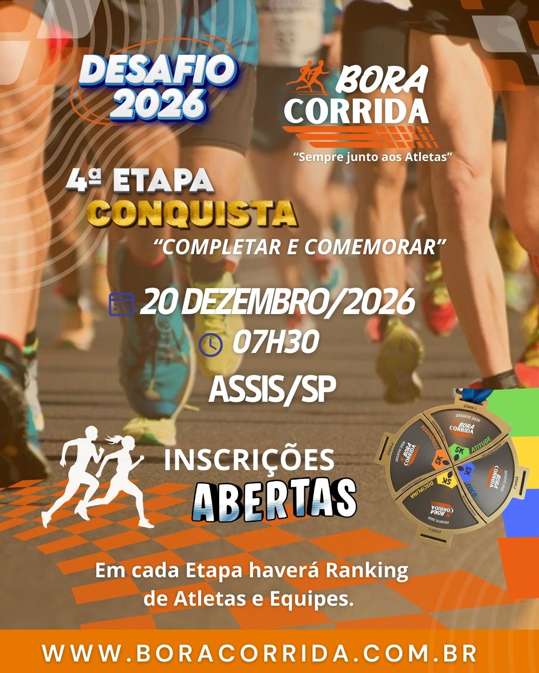 DESAFIO 2026 BORA CORRIDA - 4ª ETAPA CONQUISTA