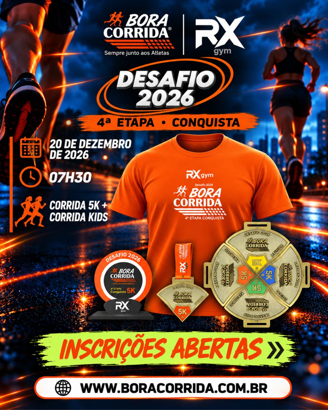 DESAFIO 2026 BORA CORRIDA  4ª ETAPA CONQUISTA - RX GYM